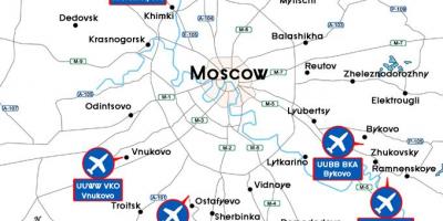 Карта маскоўскіх аэрапортаў