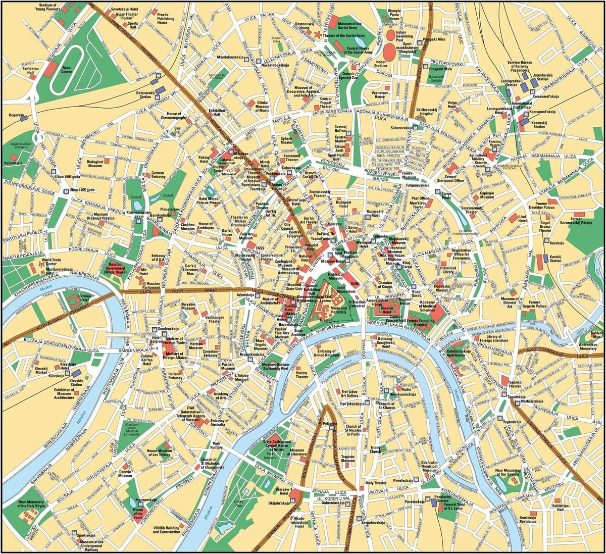 карта Масквы