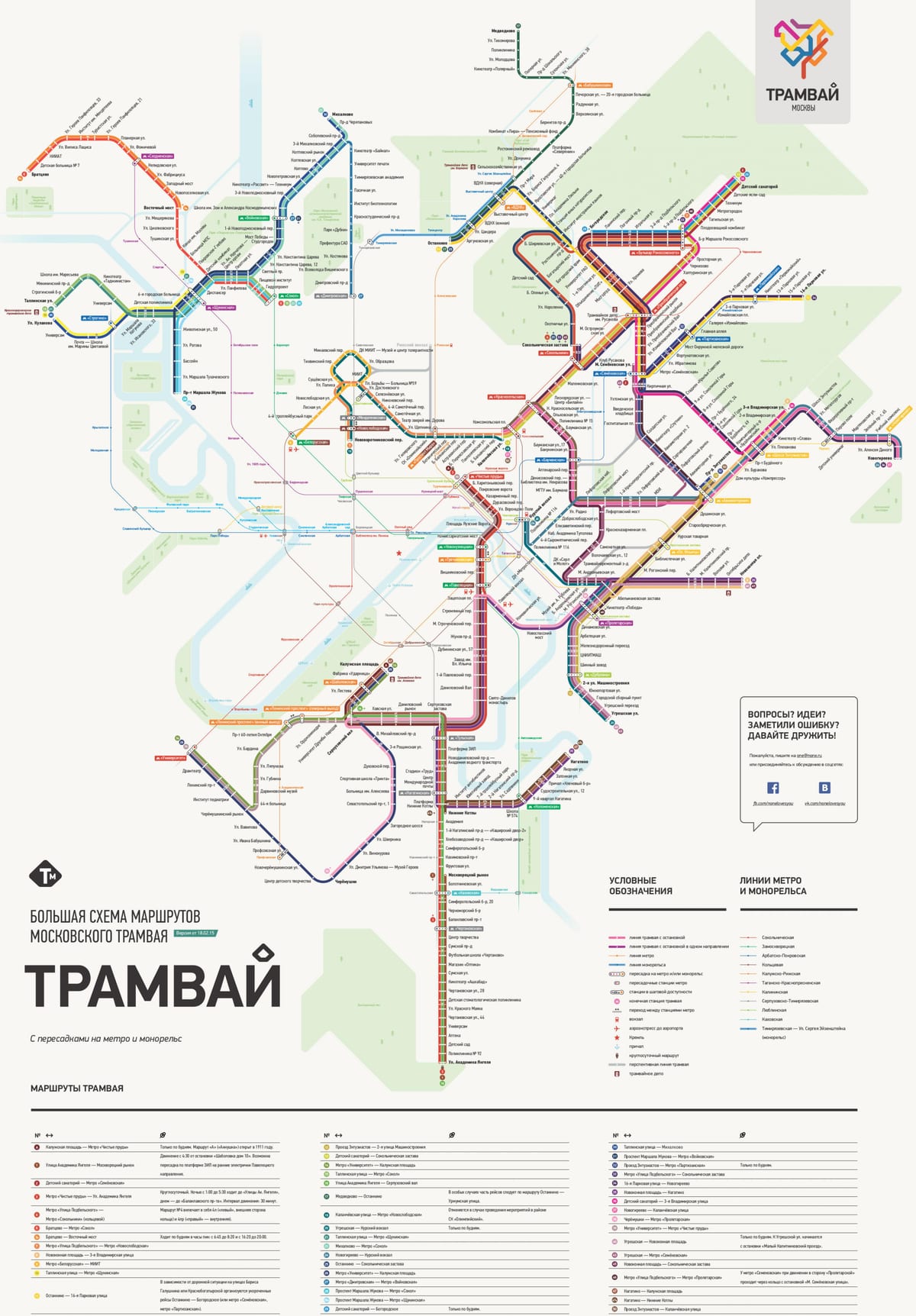 карта Масквы трамвай