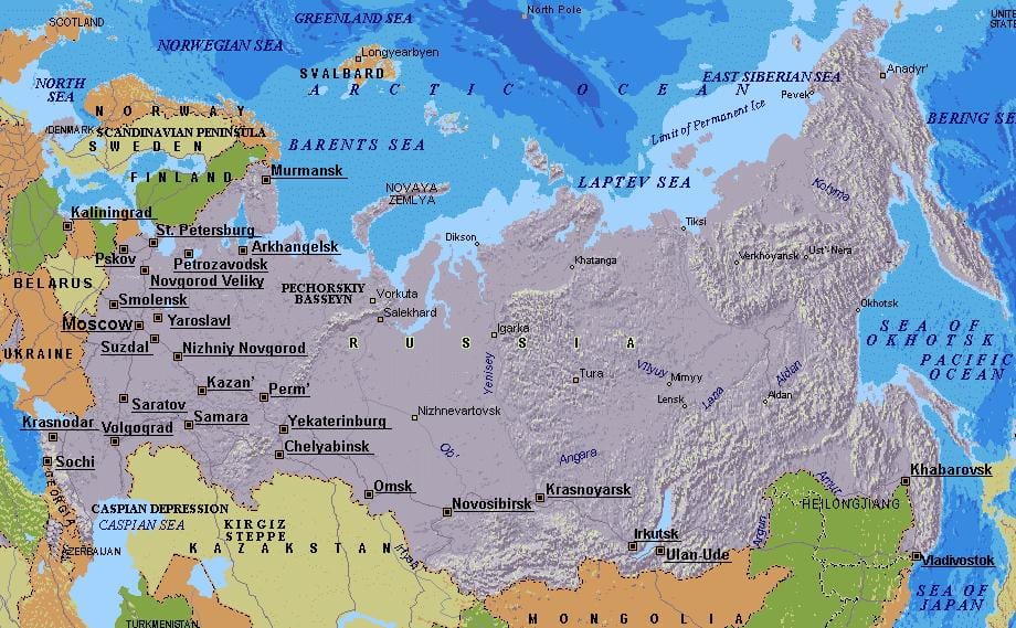 карта Масквы Расія
