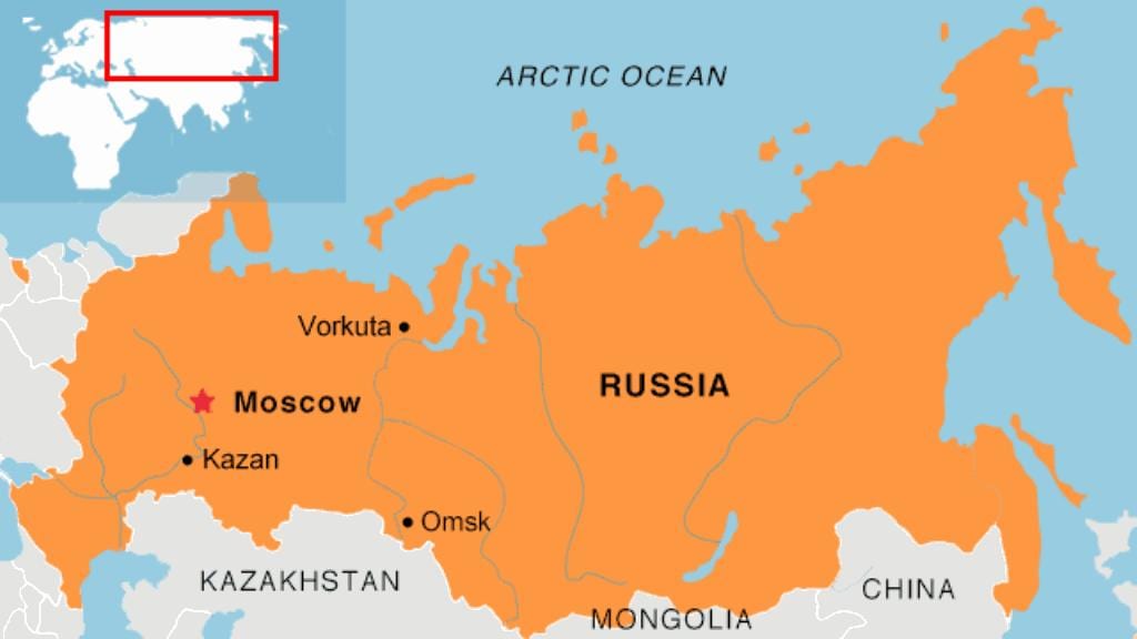 Масква размяшчэнне на карце