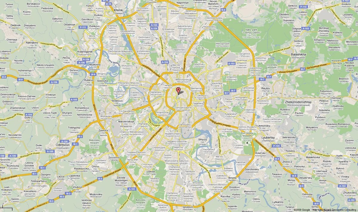 МАСКВА шашы карта