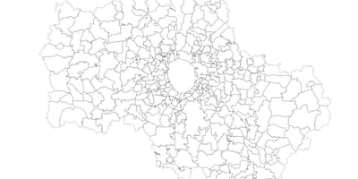 Масква муніцыпалітэты карце