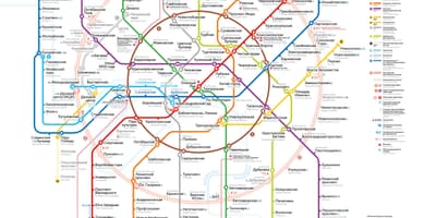 Метро Москаў карце